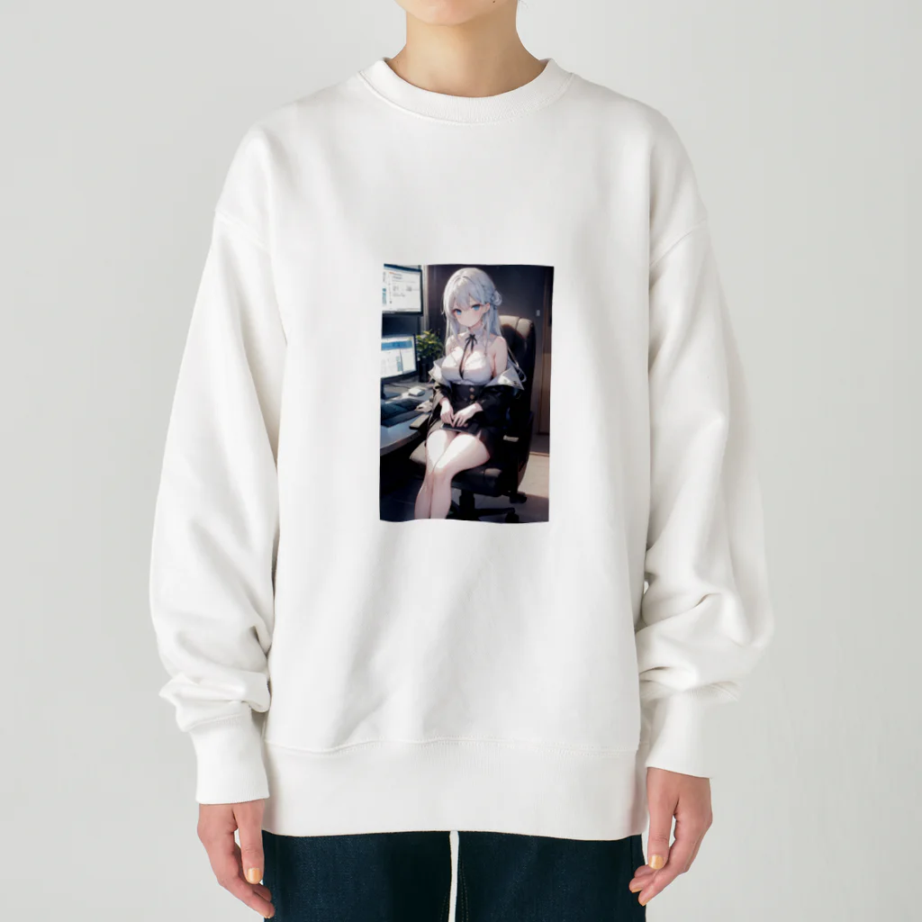 巫女スタぐらむの可愛い上司 Heavyweight Crew Neck Sweatshirt