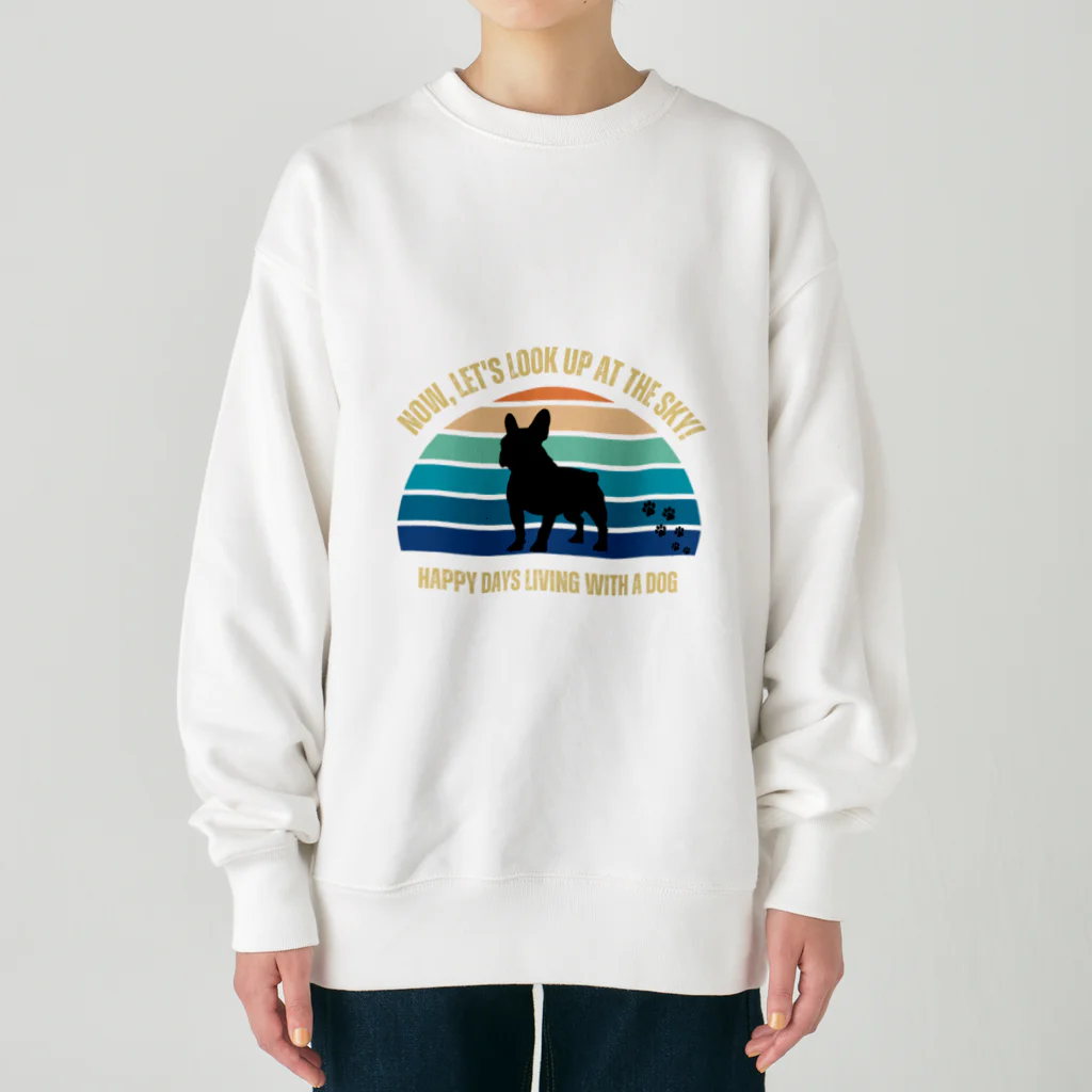 dreamy-designのわんちゃん　フレンチブルドッグ Heavyweight Crew Neck Sweatshirt