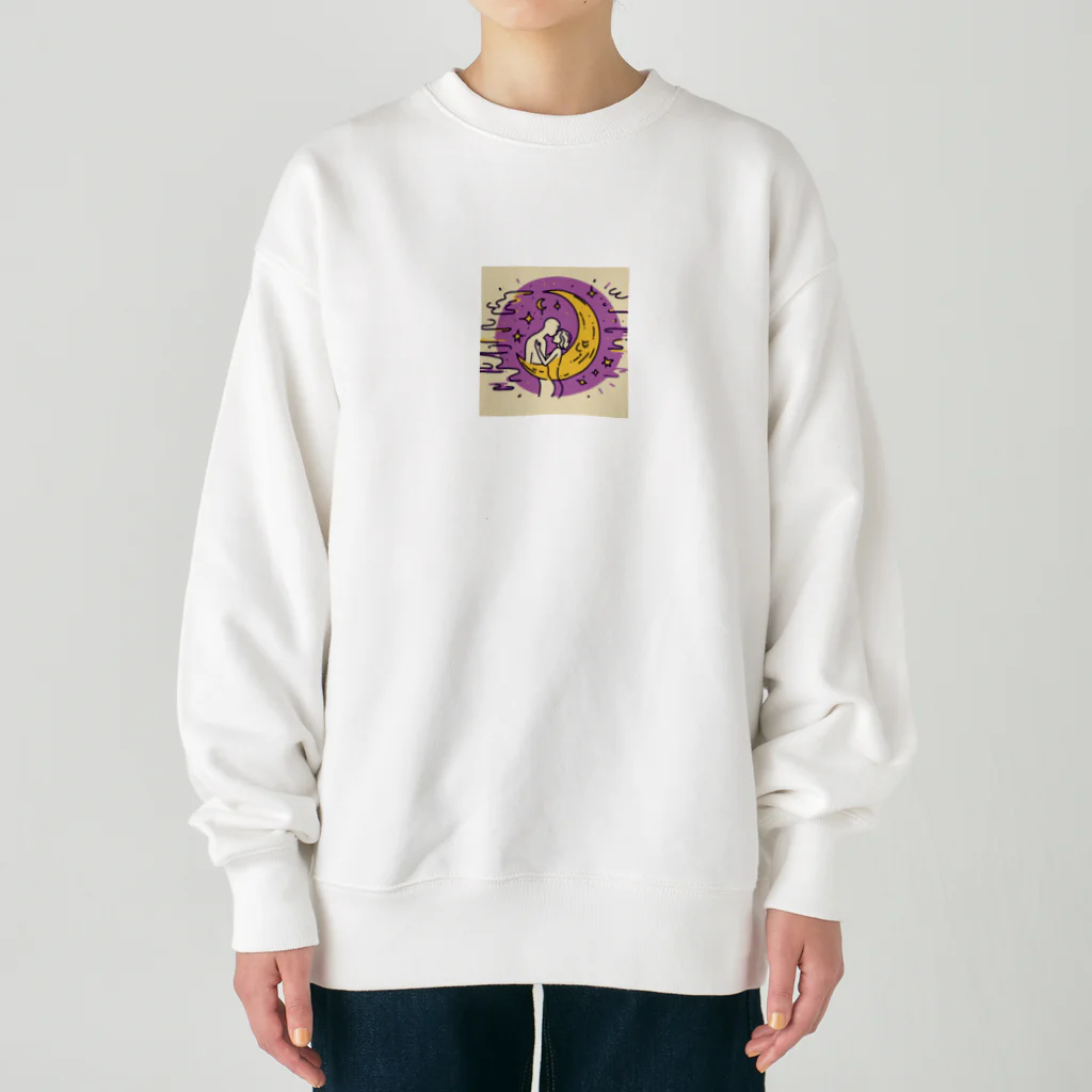 パープルルームの夜のロマンチックな光景！ Heavyweight Crew Neck Sweatshirt