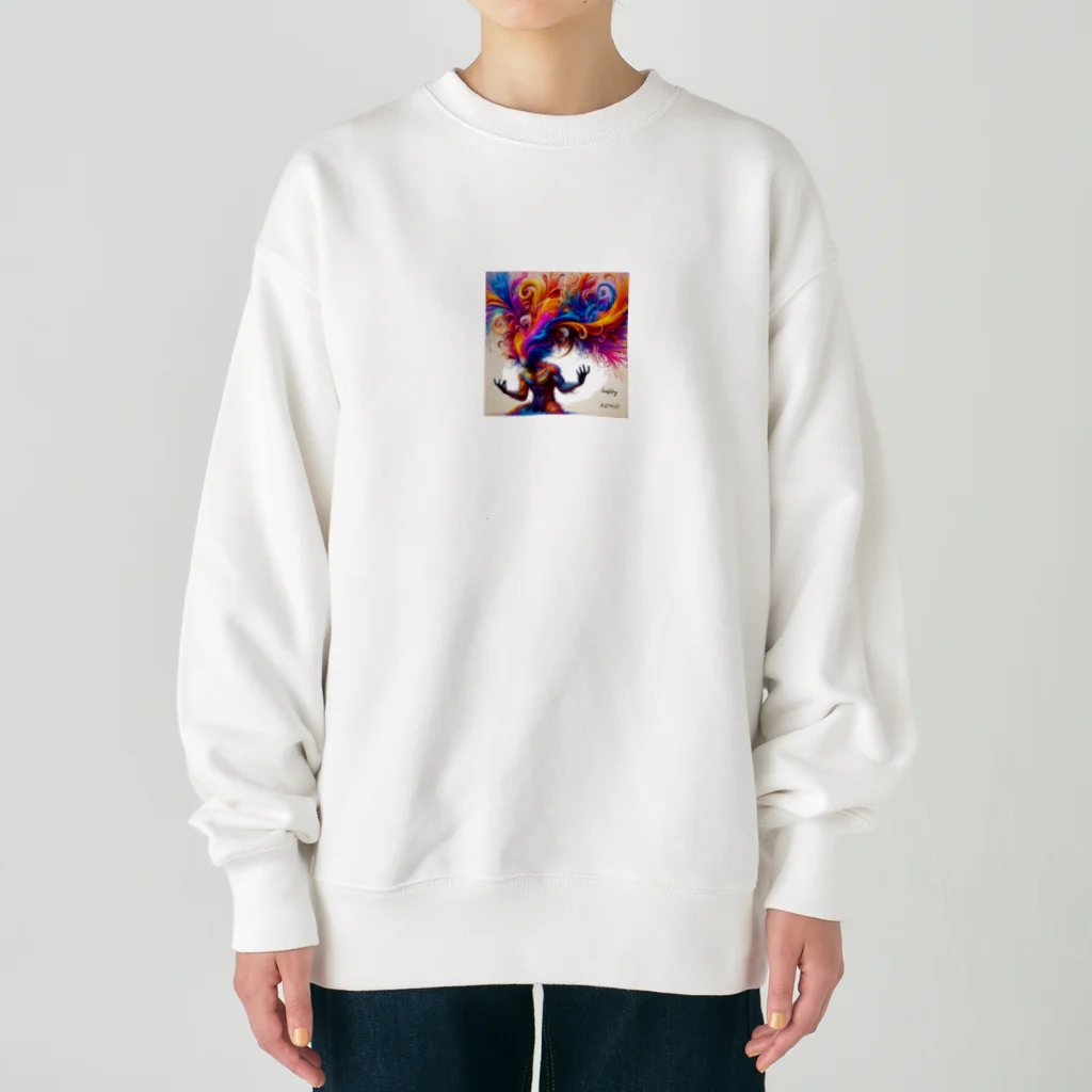 greenartのhappy ADHD Heavyweight Crew Neck Sweatshirt