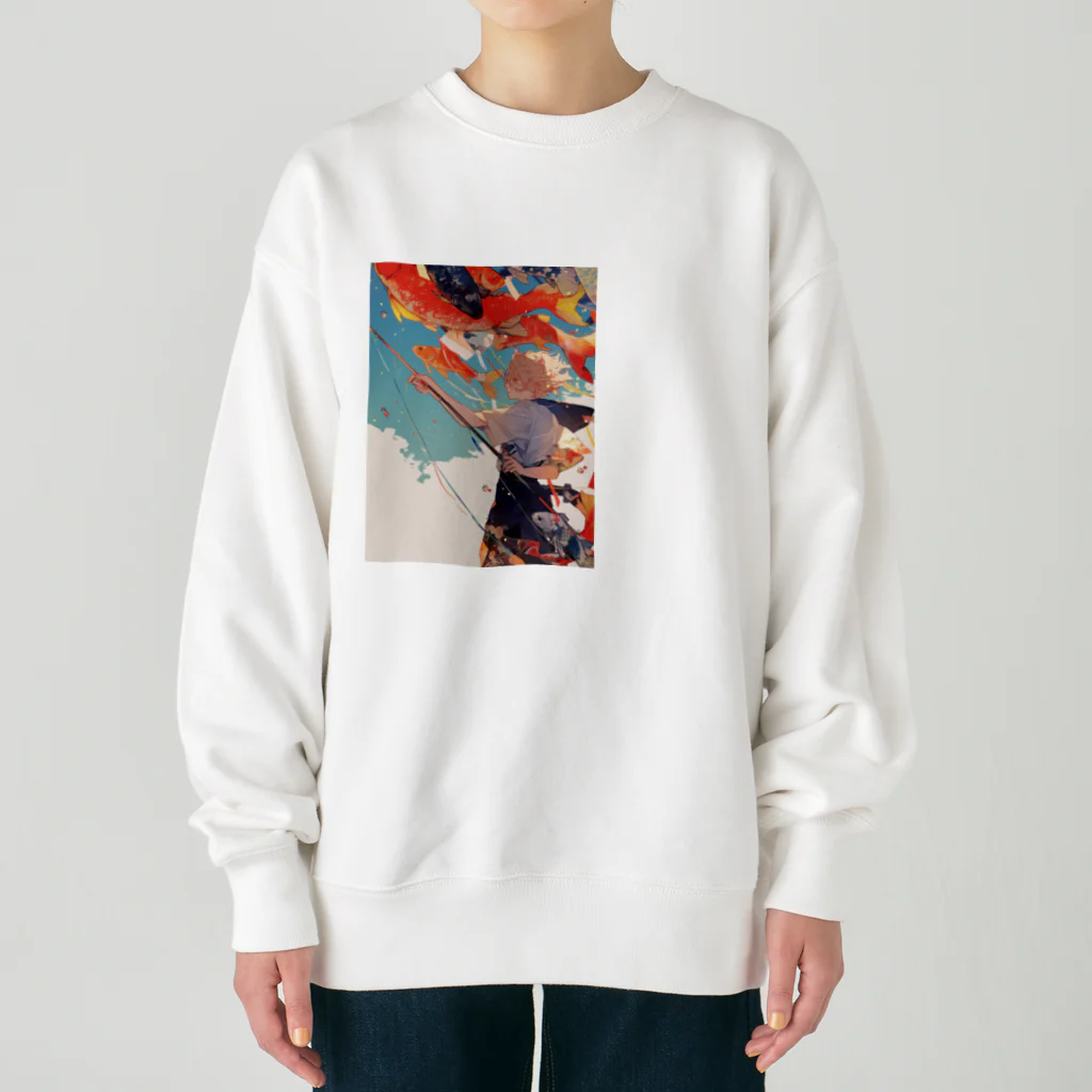 AQUAMETAVERSEの鯉のぼりを操る男の子　ラフルール　1859 Heavyweight Crew Neck Sweatshirt