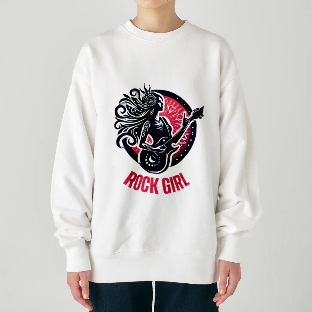 ロック堂のROCK GIRL Heavyweight Crew Neck Sweatshirt