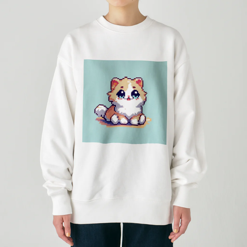 Pixel Craftのドット猫 Heavyweight Crew Neck Sweatshirt