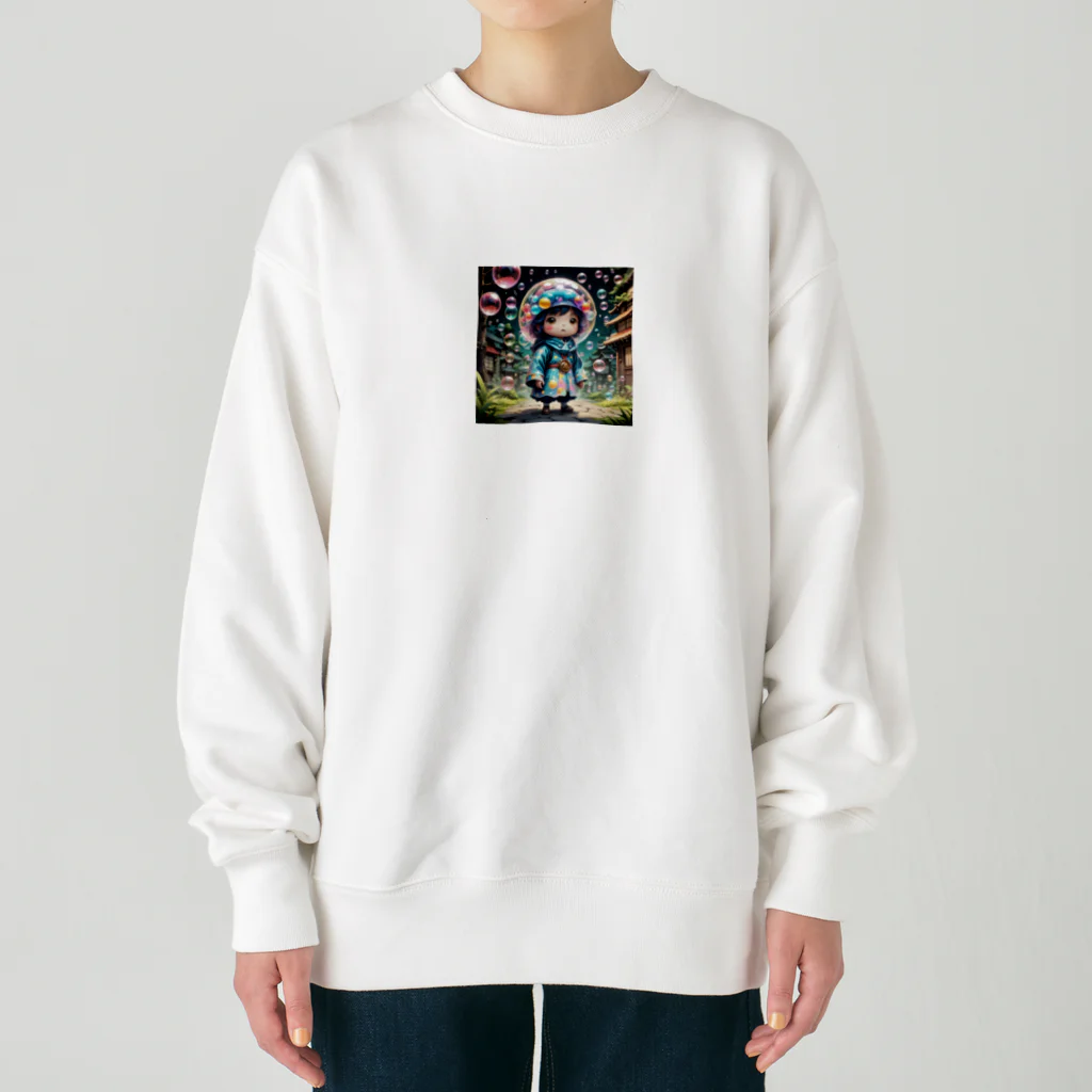 AI妖怪大図鑑のシャボン玉妖怪　パプル Heavyweight Crew Neck Sweatshirt