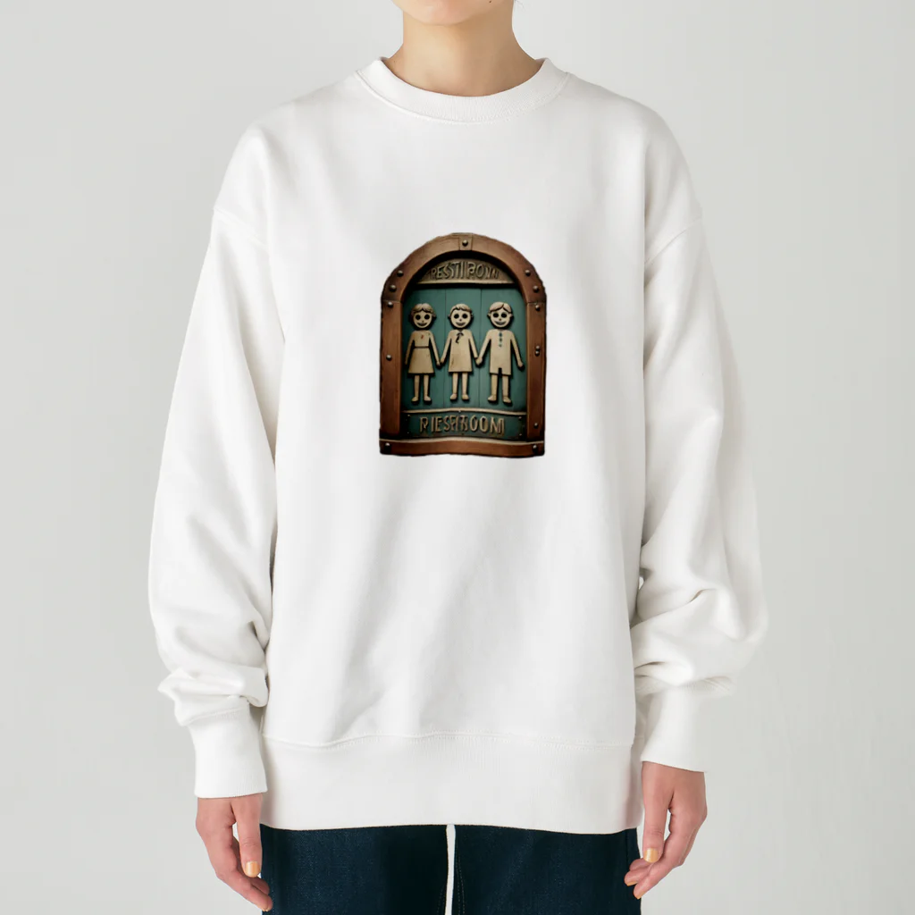 AI妖怪大図鑑のトイレマーク妖怪　ドレダーズ Heavyweight Crew Neck Sweatshirt