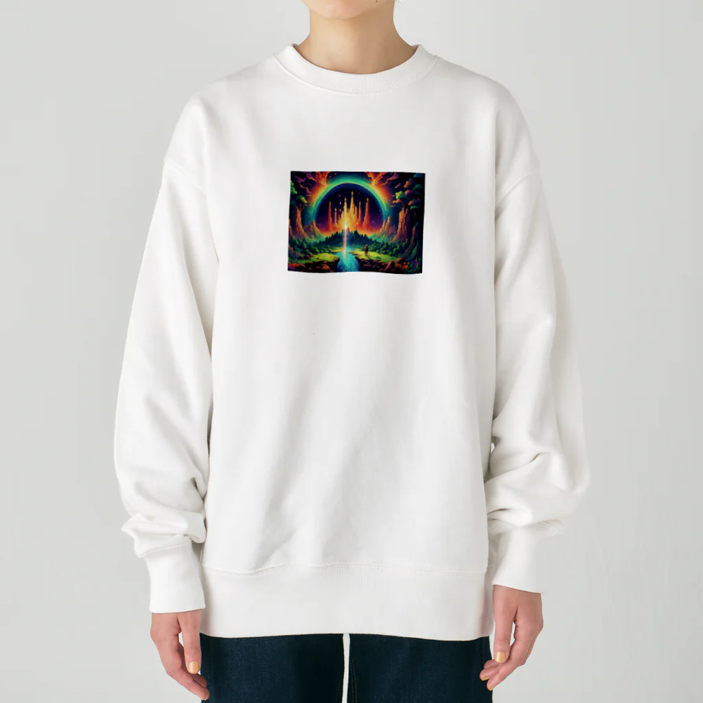 Oshiboriの虹ドット絵 Heavyweight Crew Neck Sweatshirt