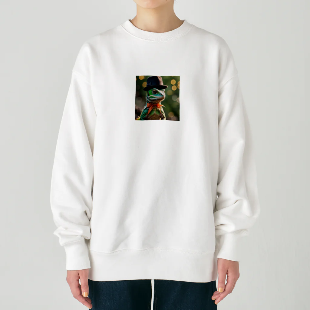 yamonokimotiのハット帽ヤモリ Heavyweight Crew Neck Sweatshirt