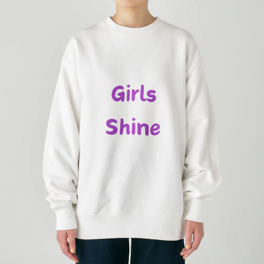 あい・まい・みぃのGirls Shine-女性が輝くことを表す言葉 Heavyweight Crew Neck Sweatshirt