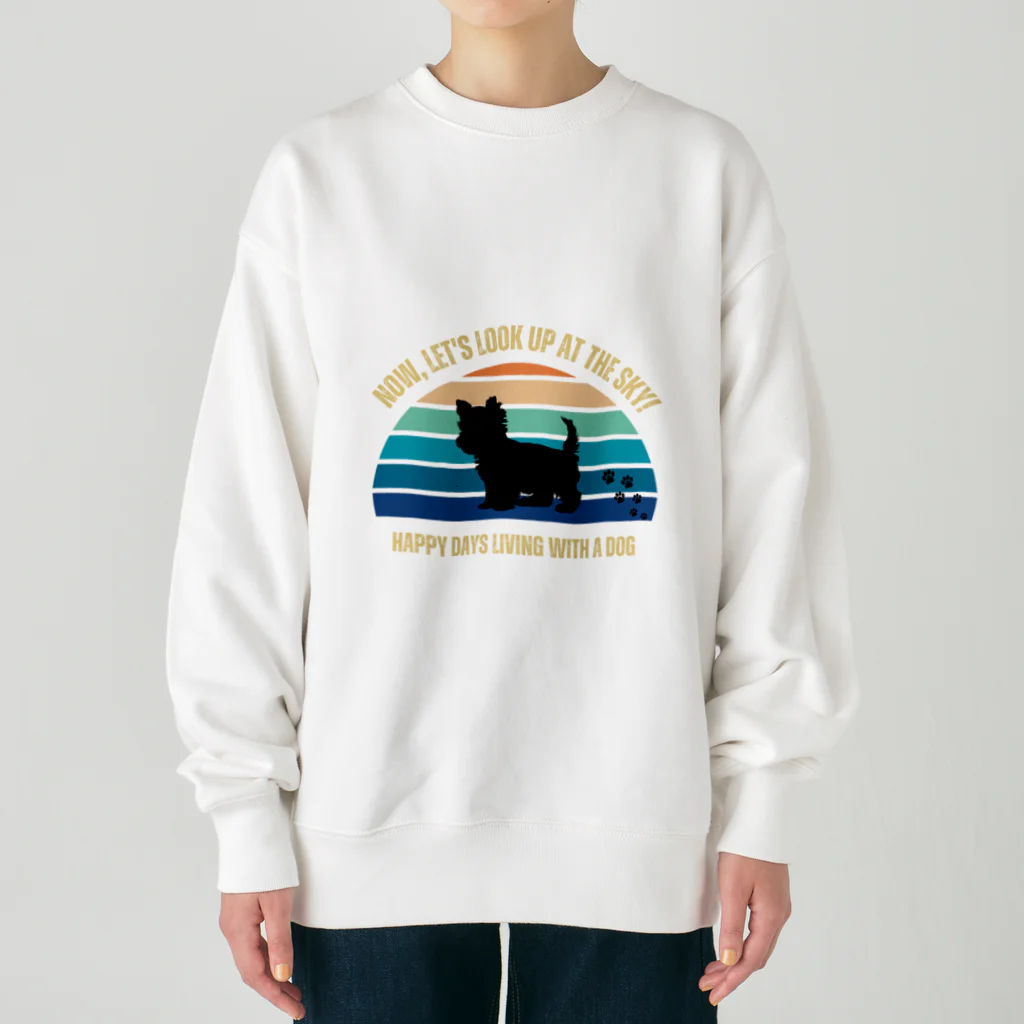 dreamy-designのわんちゃん　ヨークシャテリア Heavyweight Crew Neck Sweatshirt