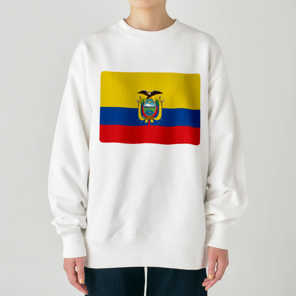 お絵かき屋さんのエクアドルの国旗 Heavyweight Crew Neck Sweatshirt