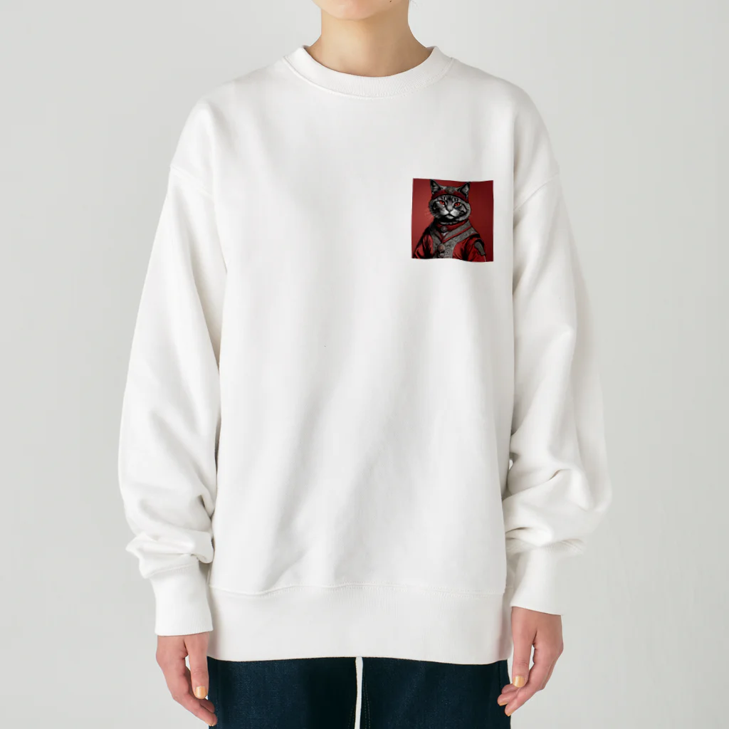 hogarakuの縄文猫 Heavyweight Crew Neck Sweatshirt