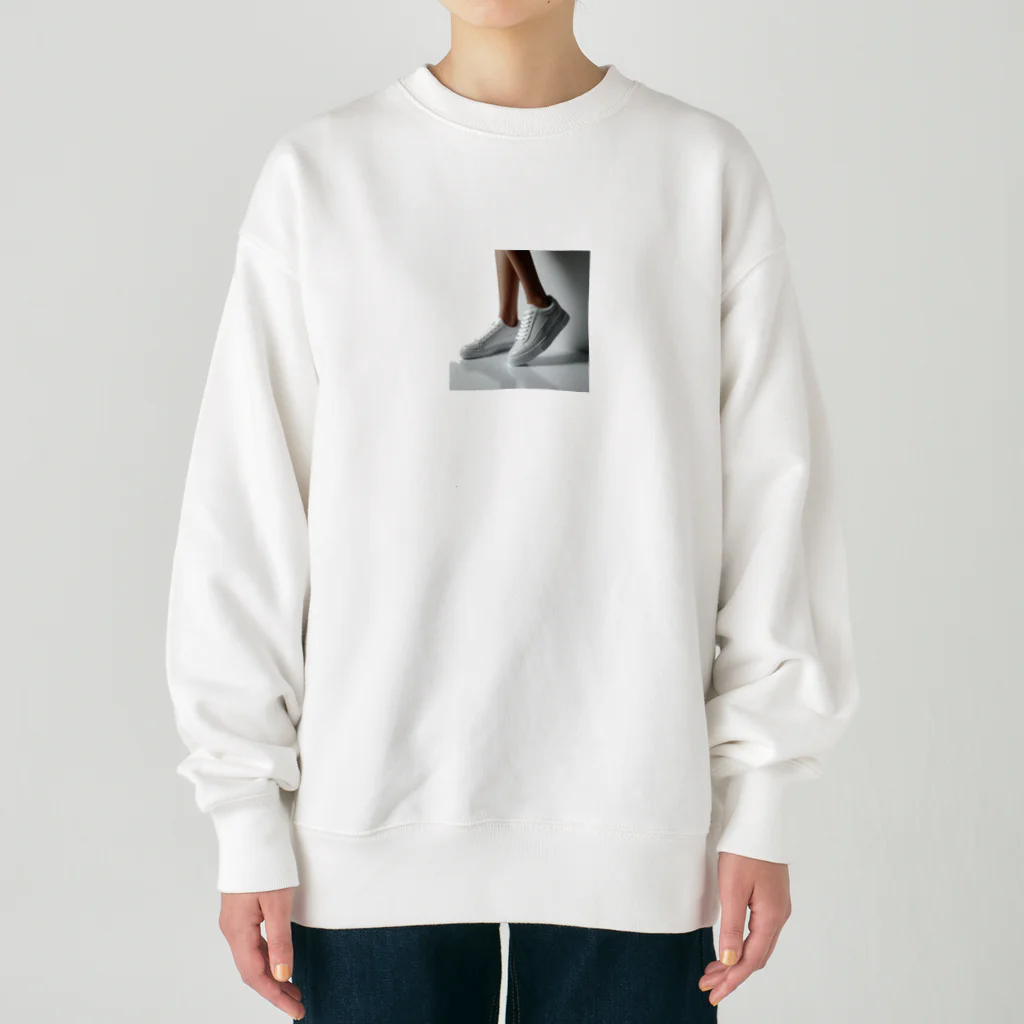 アミュペンの白いスニーカー Heavyweight Crew Neck Sweatshirt