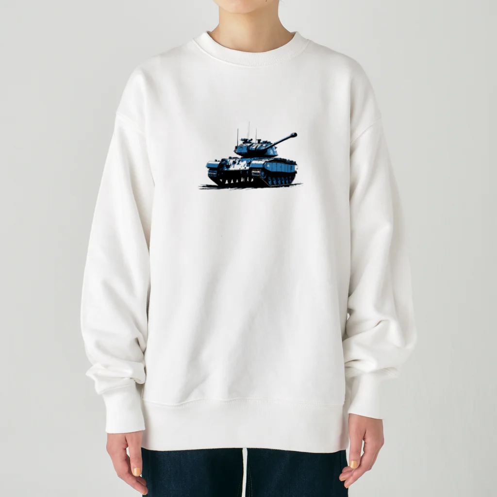 mochikun7の戦車イラスト01 Heavyweight Crew Neck Sweatshirt