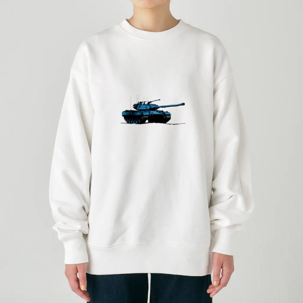 mochikun7の戦車イラスト03 Heavyweight Crew Neck Sweatshirt