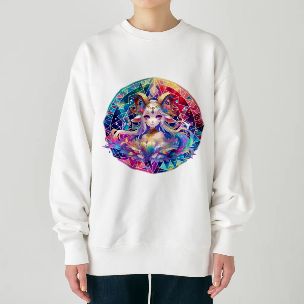 トトベス(T∴B∴M∴)🕊️の牧神パーンに奉献する清廉な山羊姫🐐 Heavyweight Crew Neck Sweatshirt