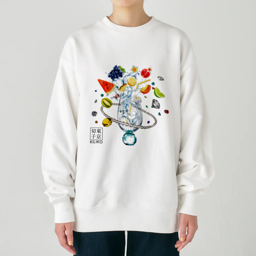 KILIKOStudiosの虹が出る東京切子　エメラルド Heavyweight Crew Neck Sweatshirt