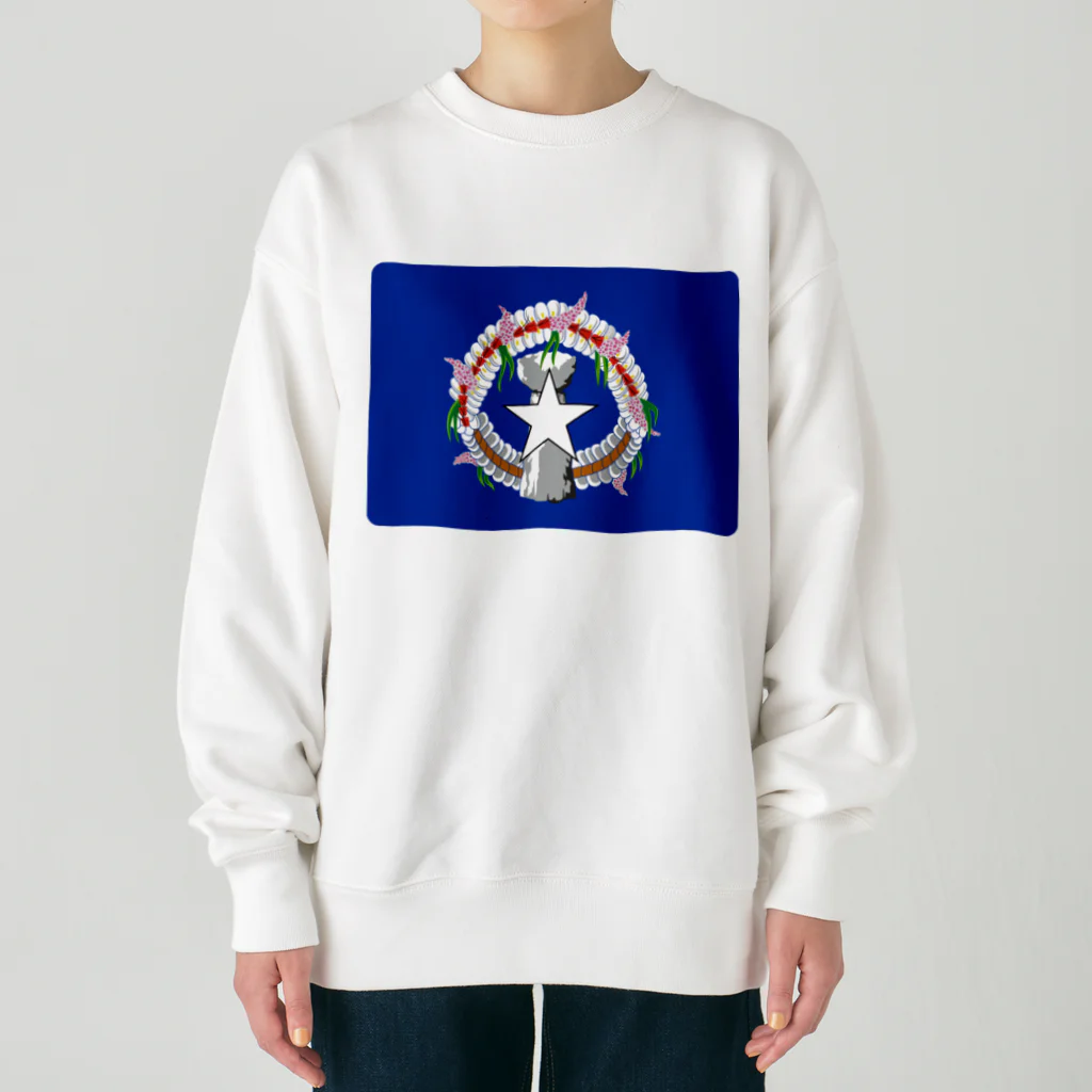 お絵かき屋さんの北マリアナ諸島の旗 Heavyweight Crew Neck Sweatshirt