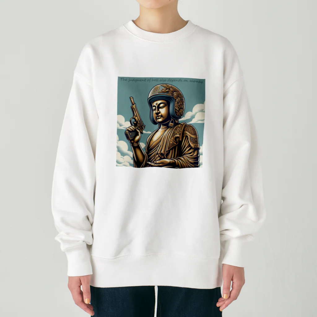 shime_savaの地獄の沙汰も金次第 Heavyweight Crew Neck Sweatshirt