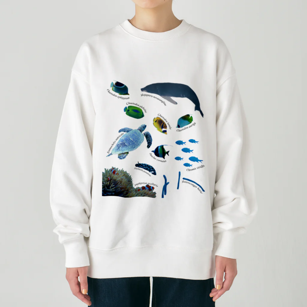 L_arctoaの沖縄の海の生き物 Heavyweight Crew Neck Sweatshirt