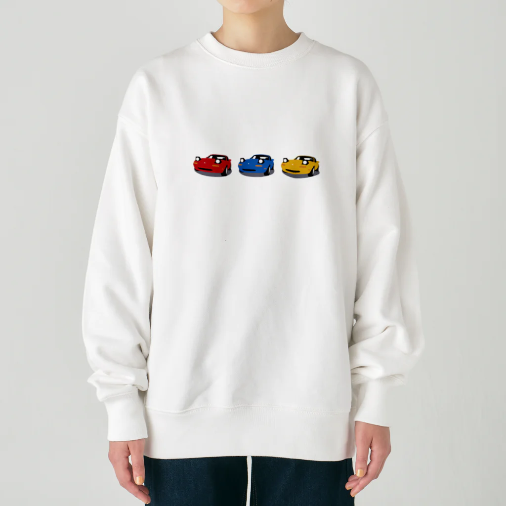 キャのNAロードスターなクルマ Heavyweight Crew Neck Sweatshirt