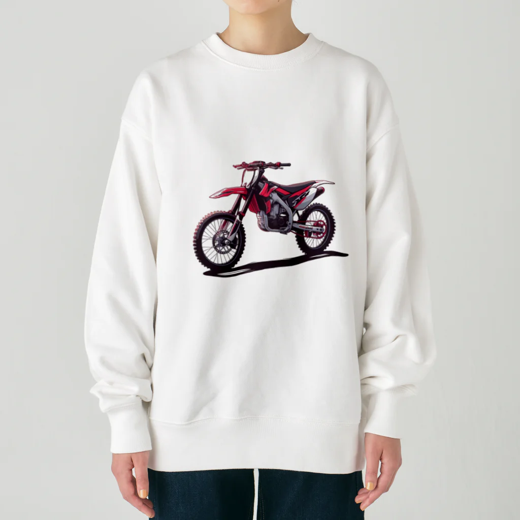 Bikers' Galleryのオフロードバイク デザイン モトクロス  Heavyweight Crew Neck Sweatshirt