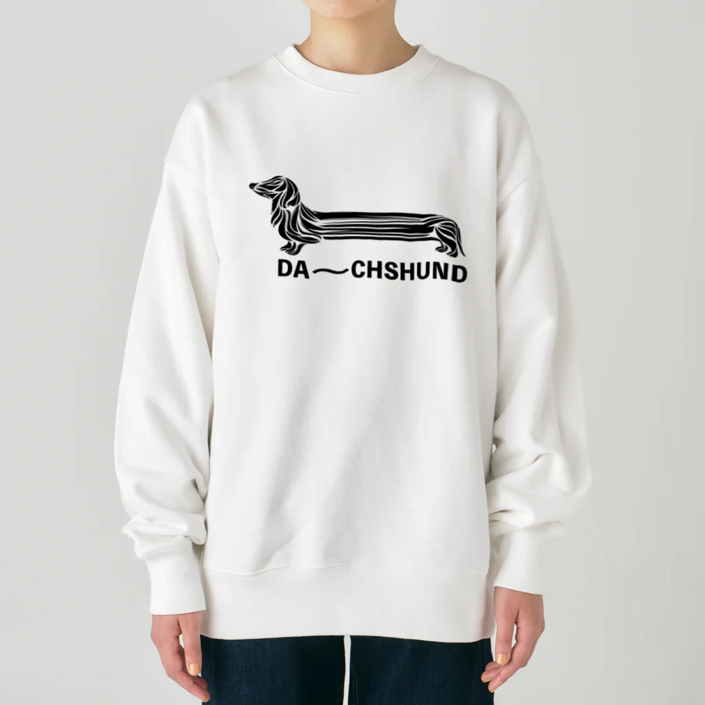 chicodeza by suzuriのダーーーークスフンド Heavyweight Crew Neck Sweatshirt