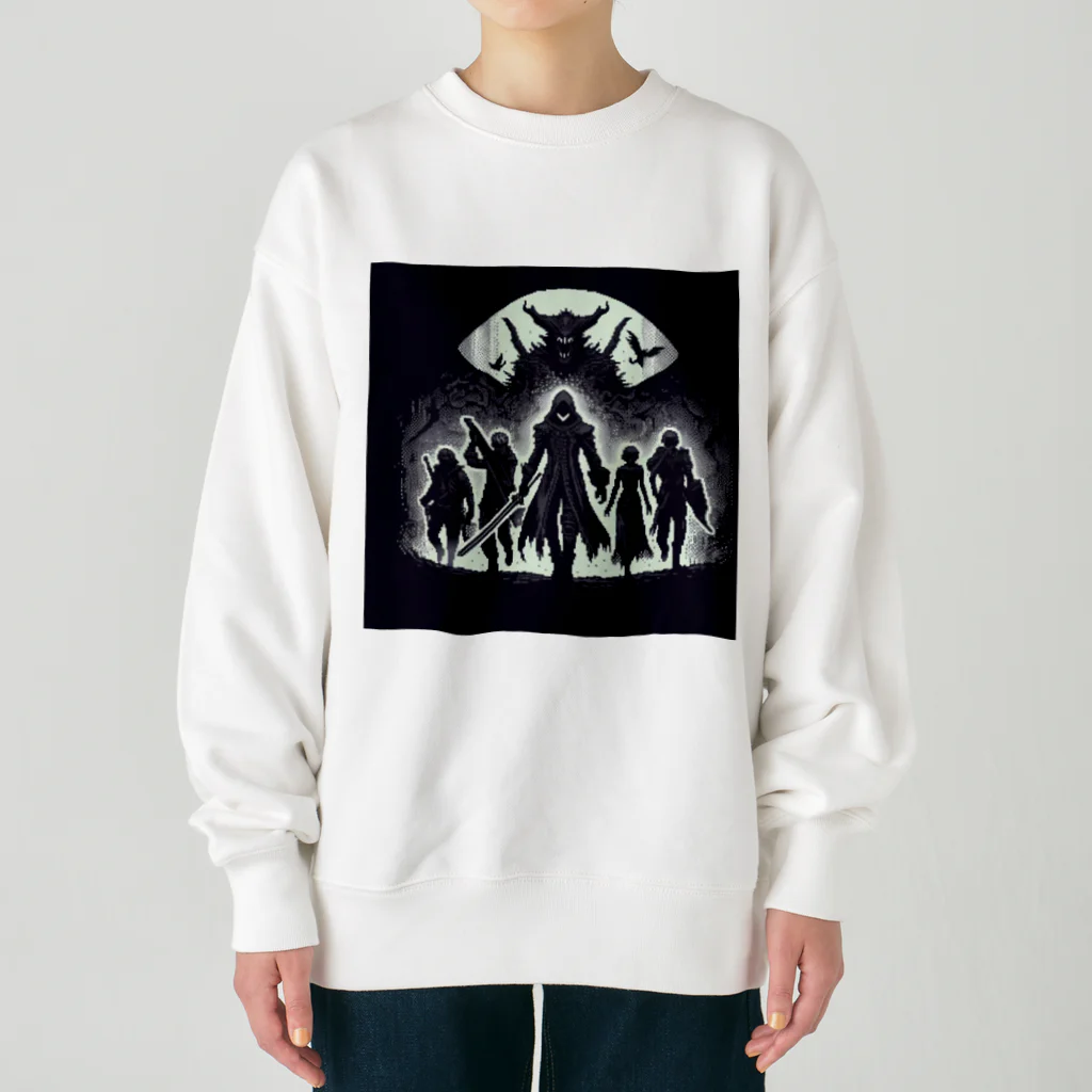 ドット屋のドット絵 5人組 Heavyweight Crew Neck Sweatshirt