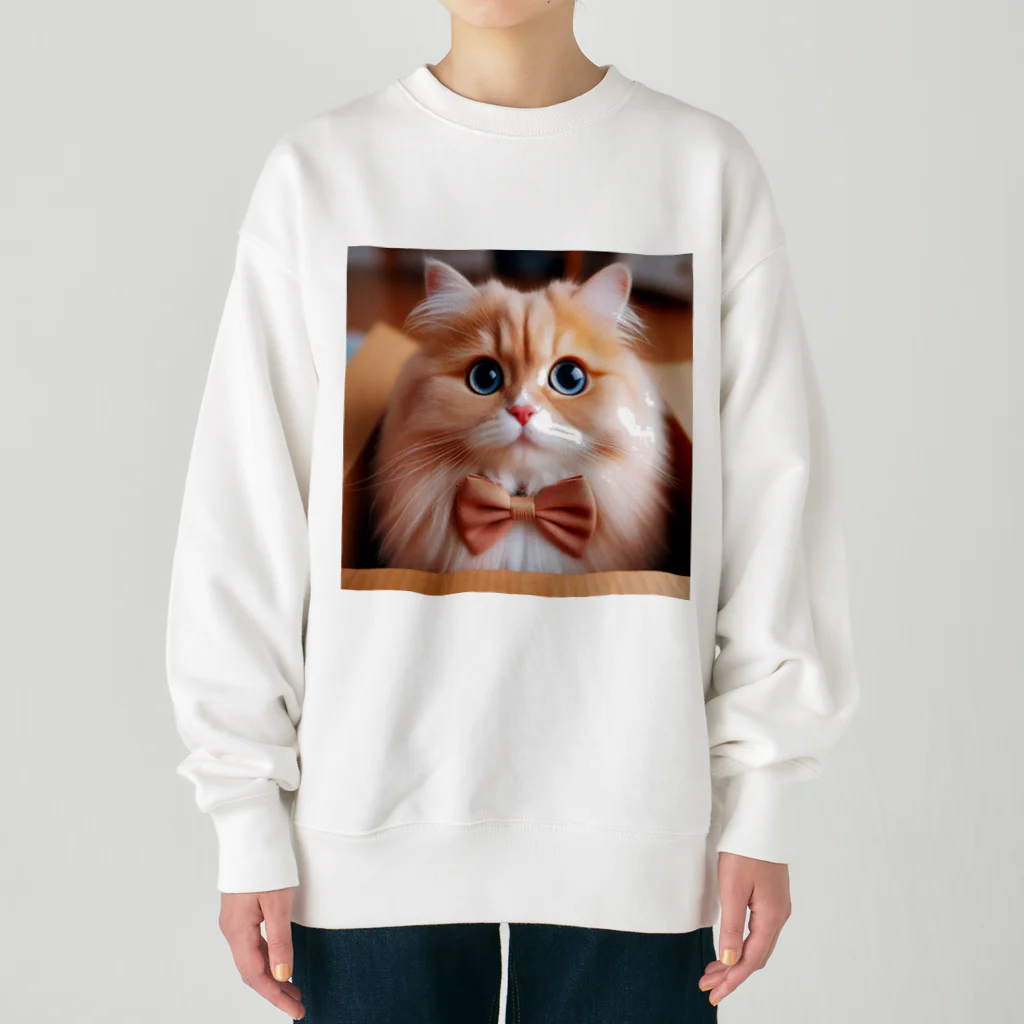 ねこちゃんが大好きなのです。のラブリーな猫ちゃん♪ Heavyweight Crew Neck Sweatshirt