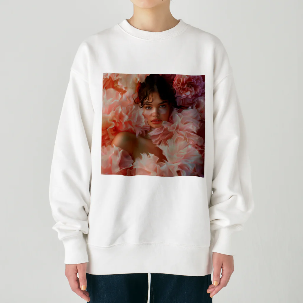 AQUAMETAVERSEのフェイスアート　Tomoe bb 2712 Heavyweight Crew Neck Sweatshirt