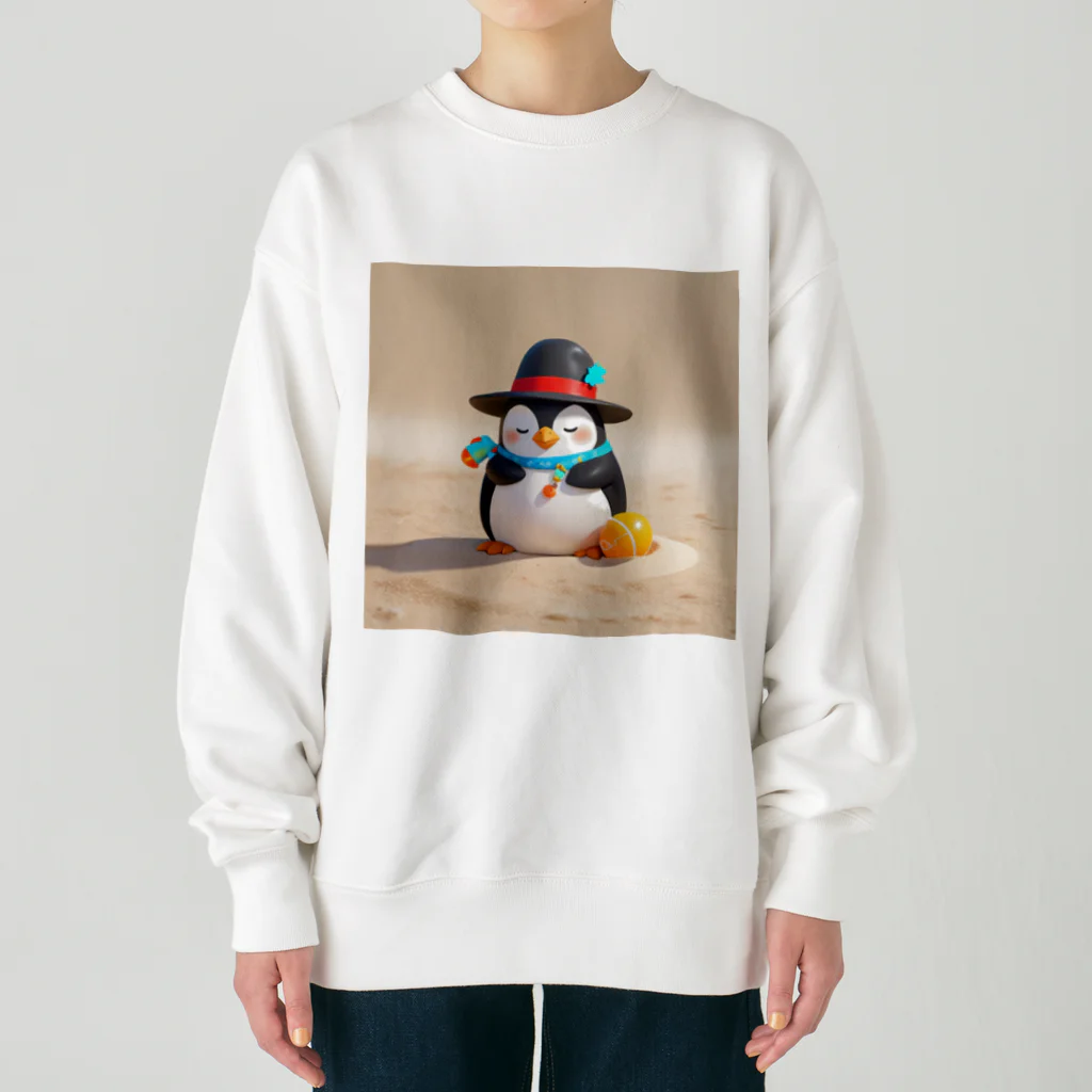 ganeshaのおもちゃの砂を使ったかわいいペンギン Heavyweight Crew Neck Sweatshirt