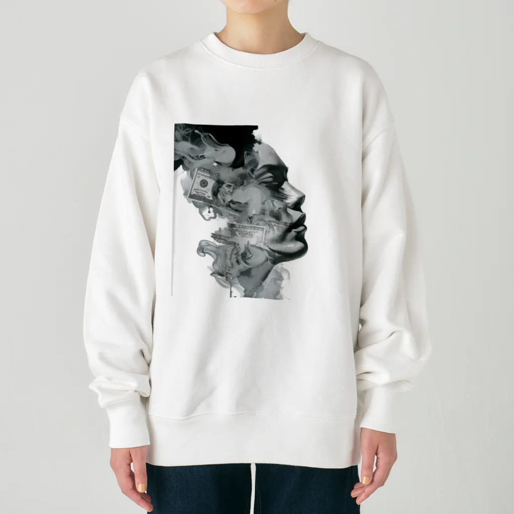 Lycoris Ant～リコリスアント～のアート「女性の横顔」 Heavyweight Crew Neck Sweatshirt