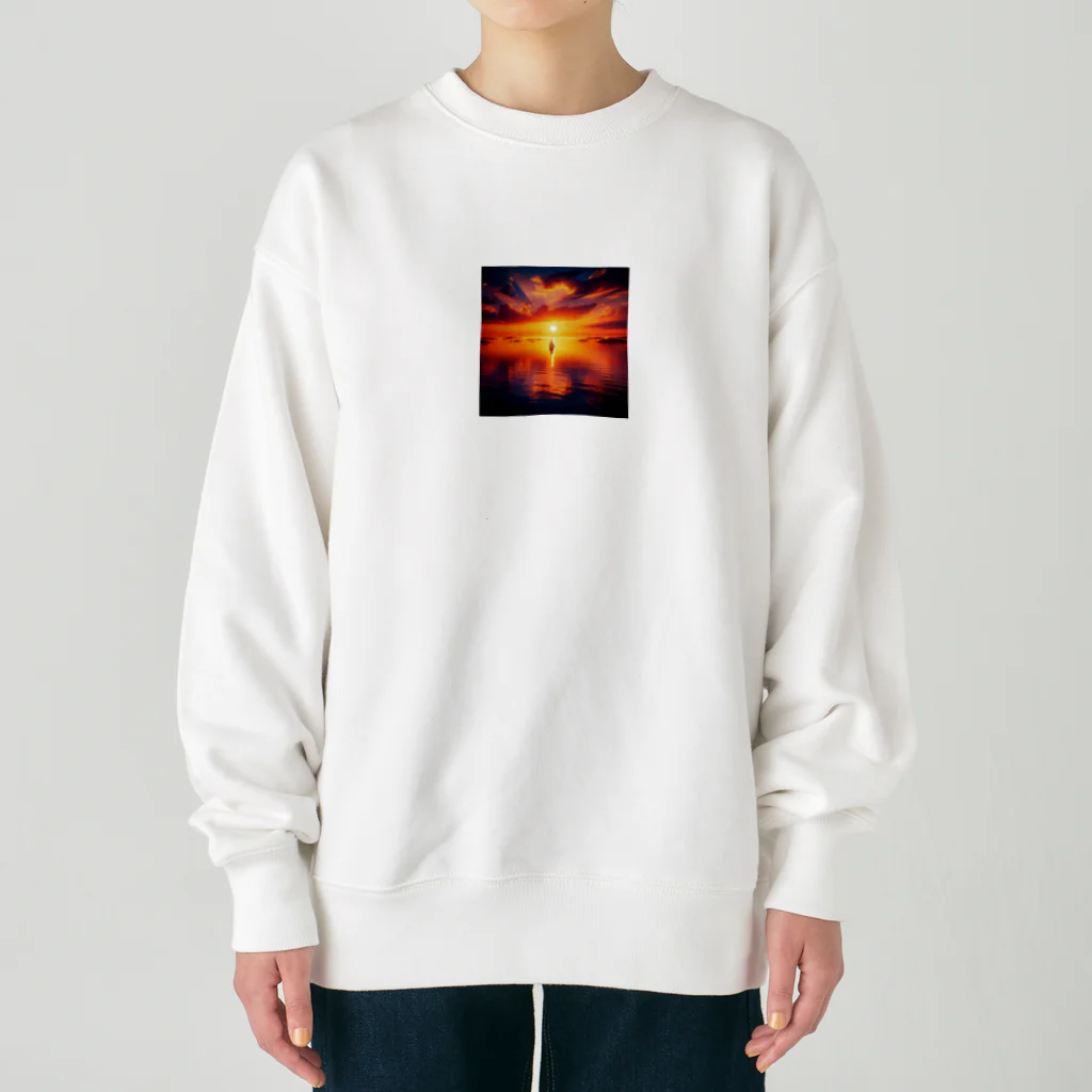 GDWEEDの 夕焼け 景色  Heavyweight Crew Neck Sweatshirt