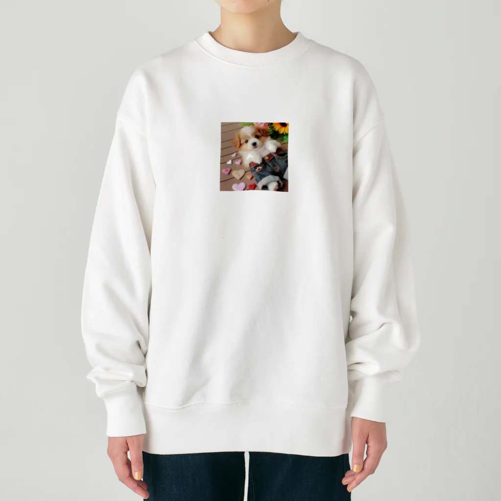 鈴木敏夫のジーパンがかわいいねー犬には　お似合いかも Heavyweight Crew Neck Sweatshirt