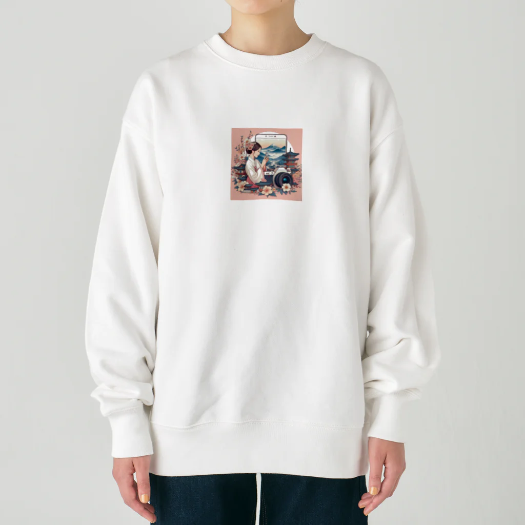 はむはむのかわいいデザイン　人気アイテム Heavyweight Crew Neck Sweatshirt