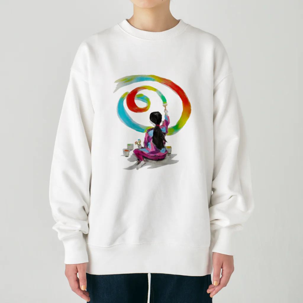 心の森ミュージアム　遊童館の未来を描く Heavyweight Crew Neck Sweatshirt