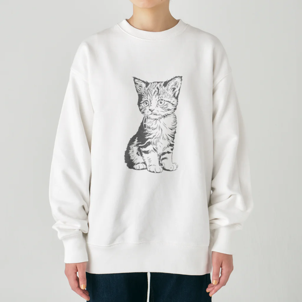 金太郎問屋のクールに忍ぶ猫たま Heavyweight Crew Neck Sweatshirt