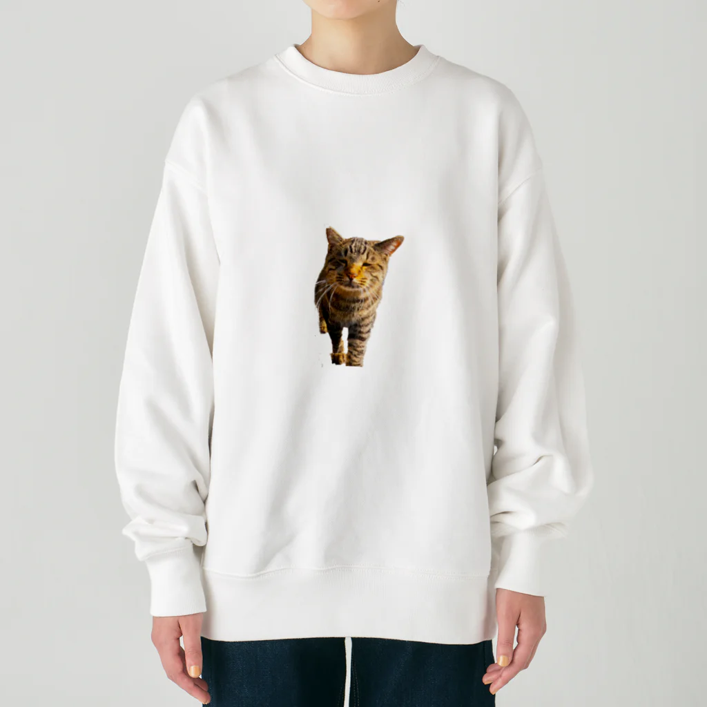 猫島のじかんのごめ～んにゃさい Heavyweight Crew Neck Sweatshirt