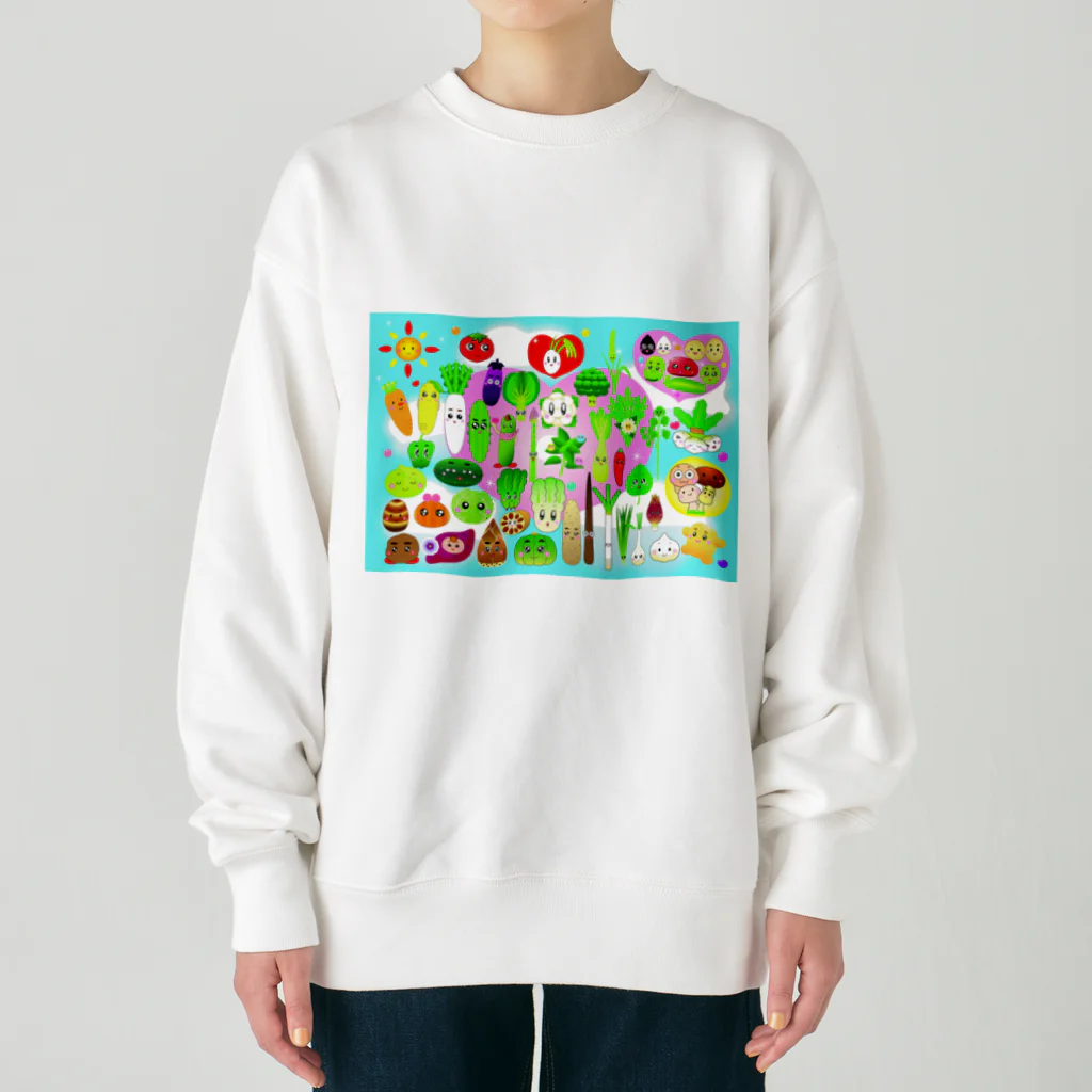 Noriko.lのお野菜オールスターズ Heavyweight Crew Neck Sweatshirt