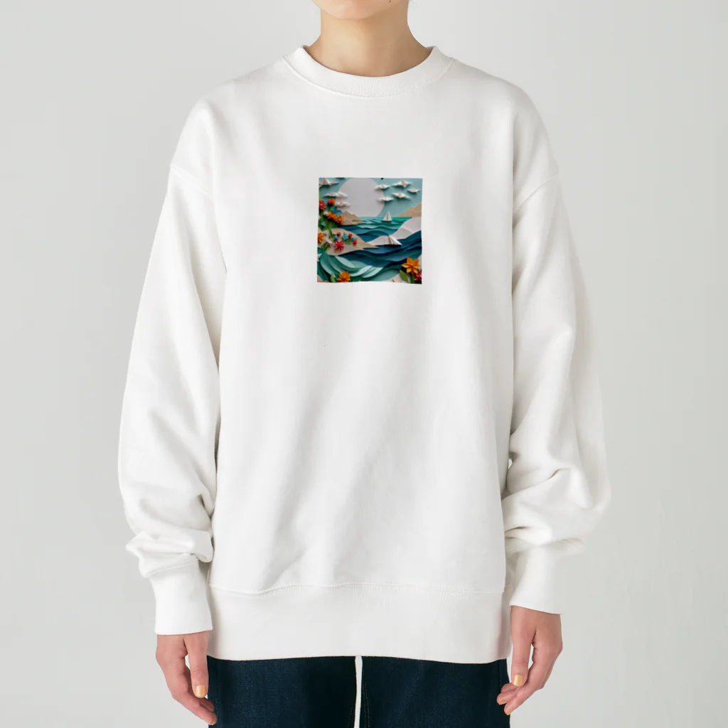 yukki1975の折り紙のイラスト_044 Heavyweight Crew Neck Sweatshirt