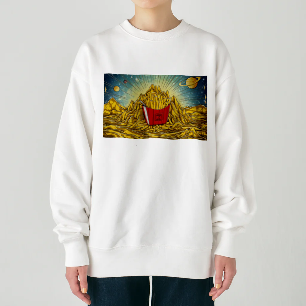 JoyfulMomentsCraftsの黄金とポテト ー Golden and Potato ー Heavyweight Crew Neck Sweatshirt