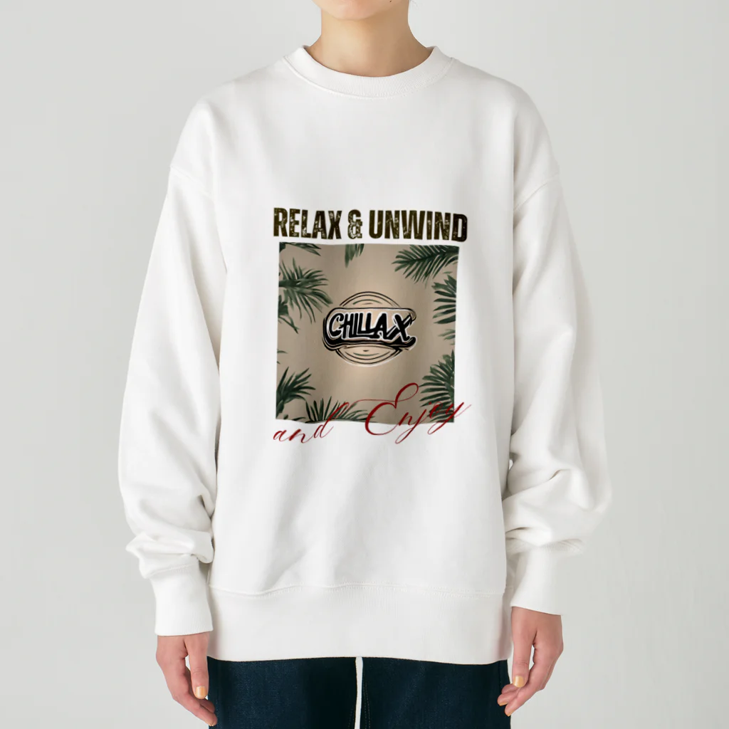 si-moのゆっくりまったりリラックス　Chillax!シリーズ Heavyweight Crew Neck Sweatshirt