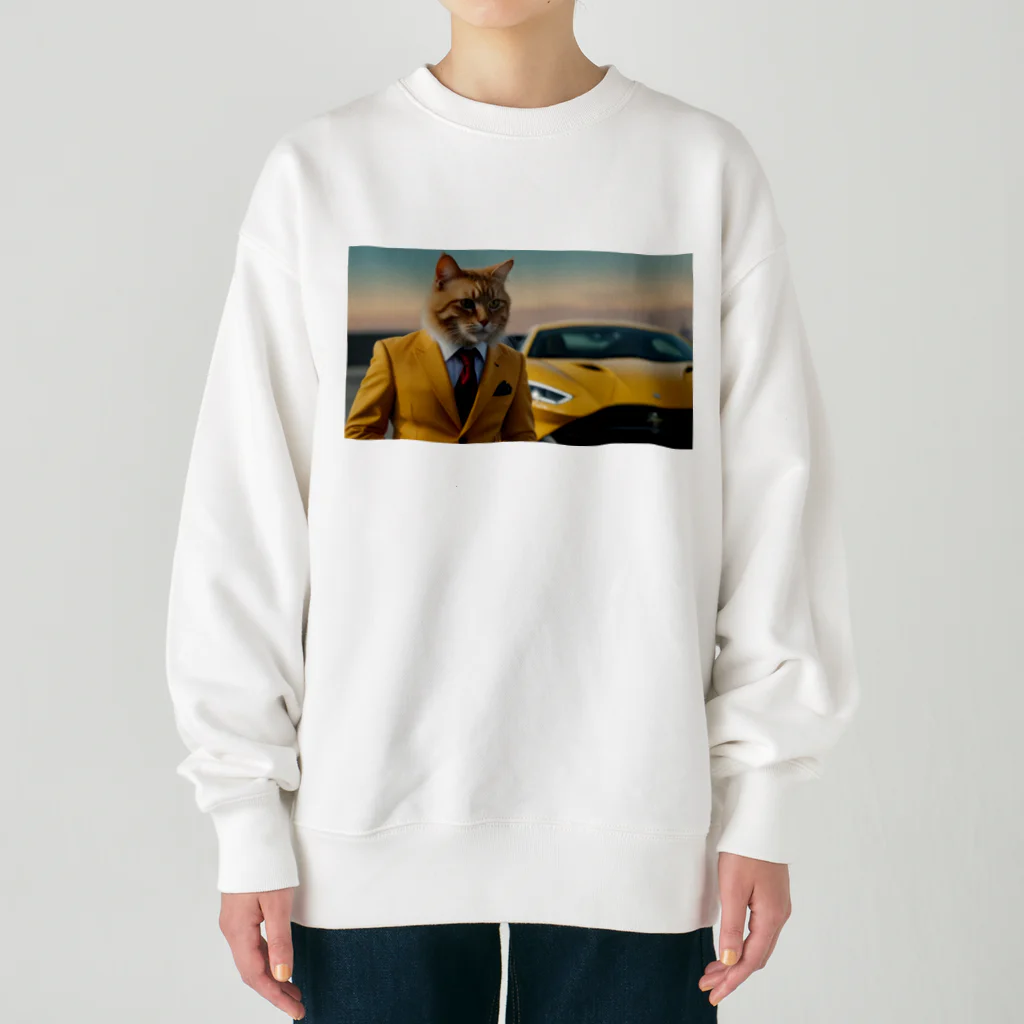 ADOの大富豪の猫 Heavyweight Crew Neck Sweatshirt