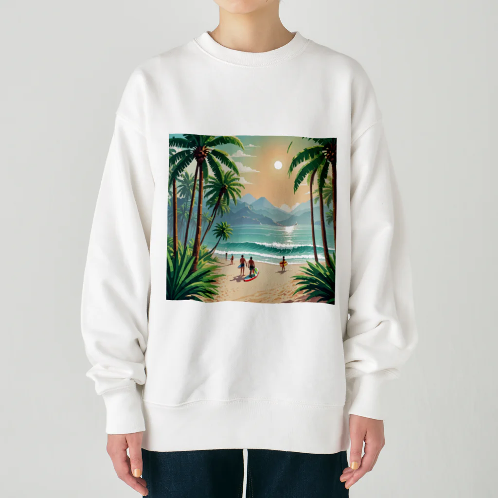 Paradise ExploreのPalm Breeze Bliss Heavyweight Crew Neck Sweatshirt