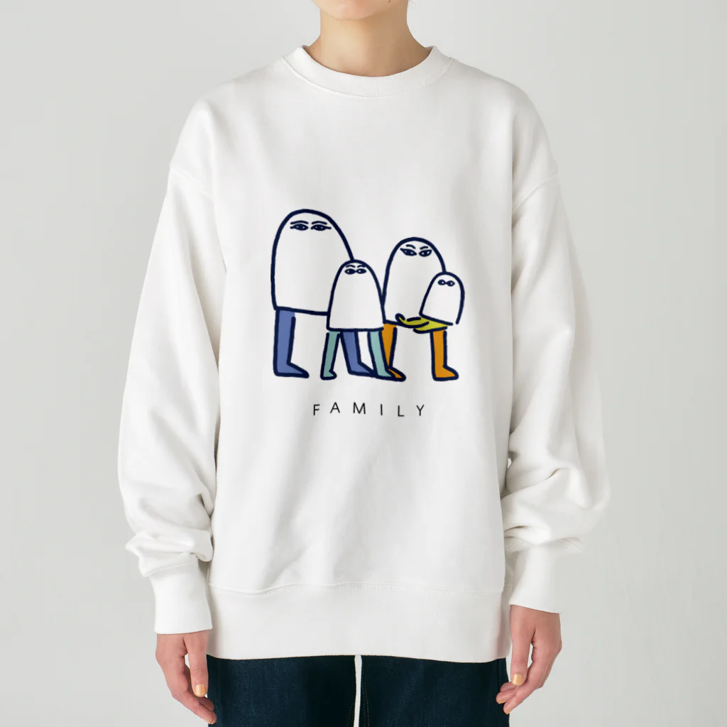 chika_shirakawaの謎のメジェド様ファミリー Heavyweight Crew Neck Sweatshirt