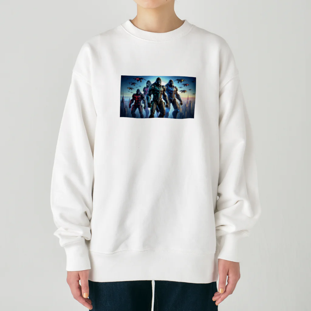 Animal_hero-457_AsukaYamamotoの立派なゴリラ Heavyweight Crew Neck Sweatshirt