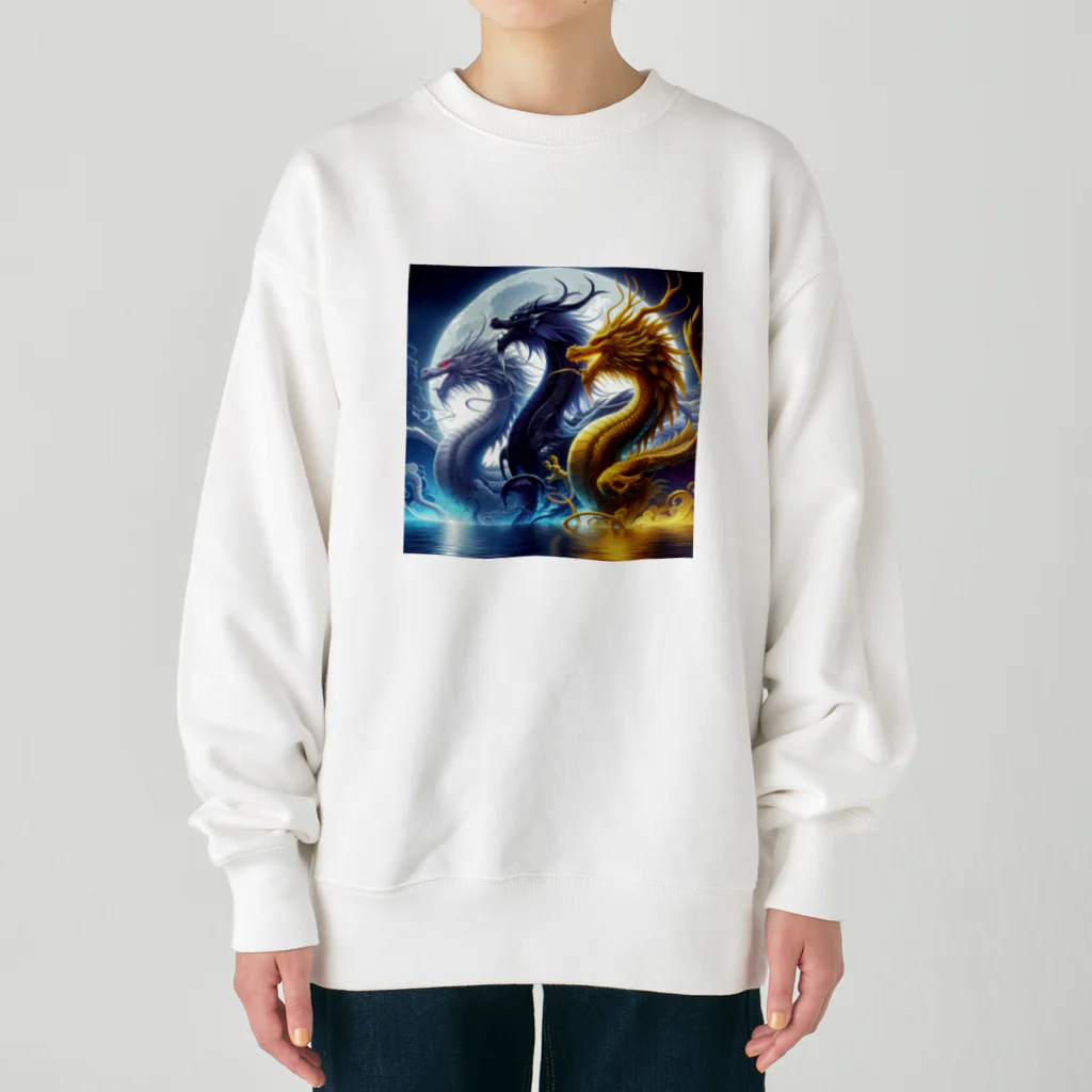 29 dragonのdrgonnumeber1-1 Heavyweight Crew Neck Sweatshirt