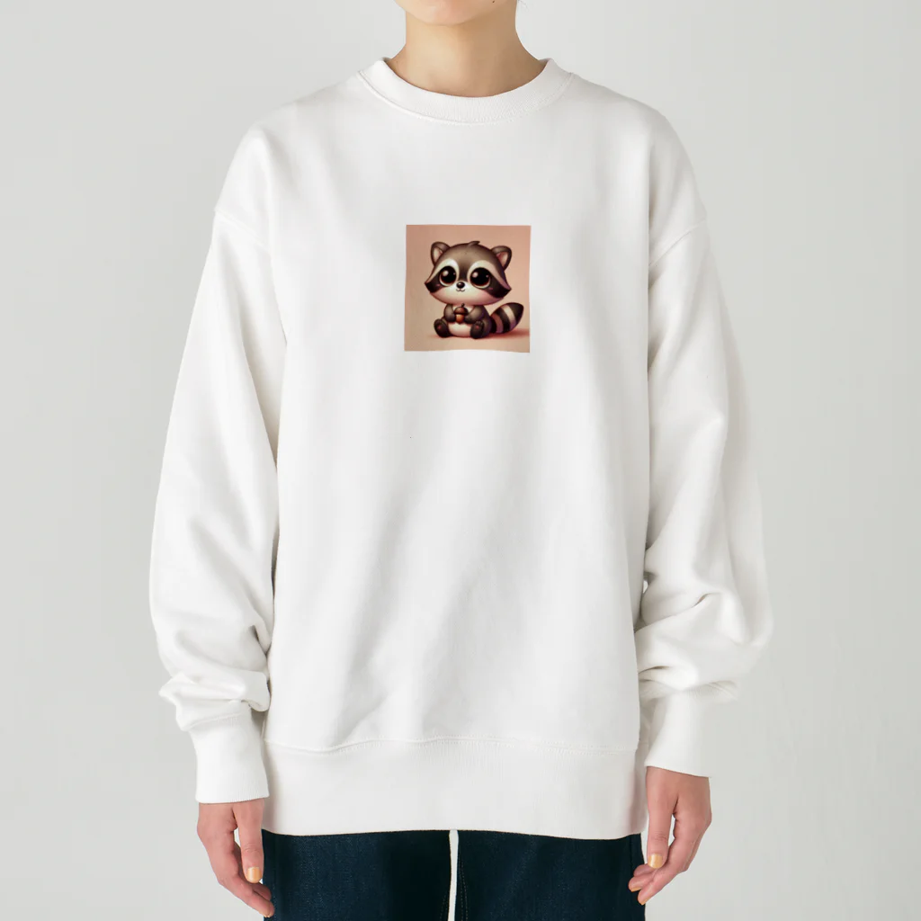 フォレストのデフォルメアライグマグッズ Heavyweight Crew Neck Sweatshirt