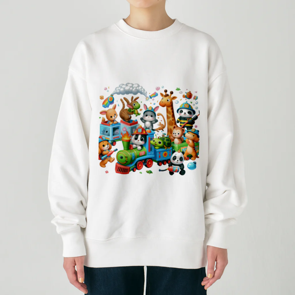 nail_aphroditeのあにまる消防隊 Heavyweight Crew Neck Sweatshirt