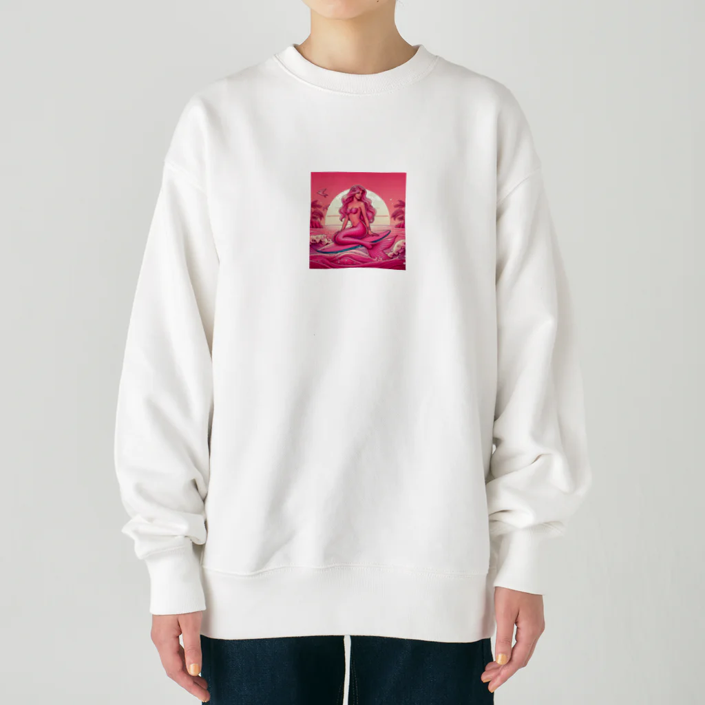 pinkgalmermaidのピンク　セクシー　マーメイド Heavyweight Crew Neck Sweatshirt