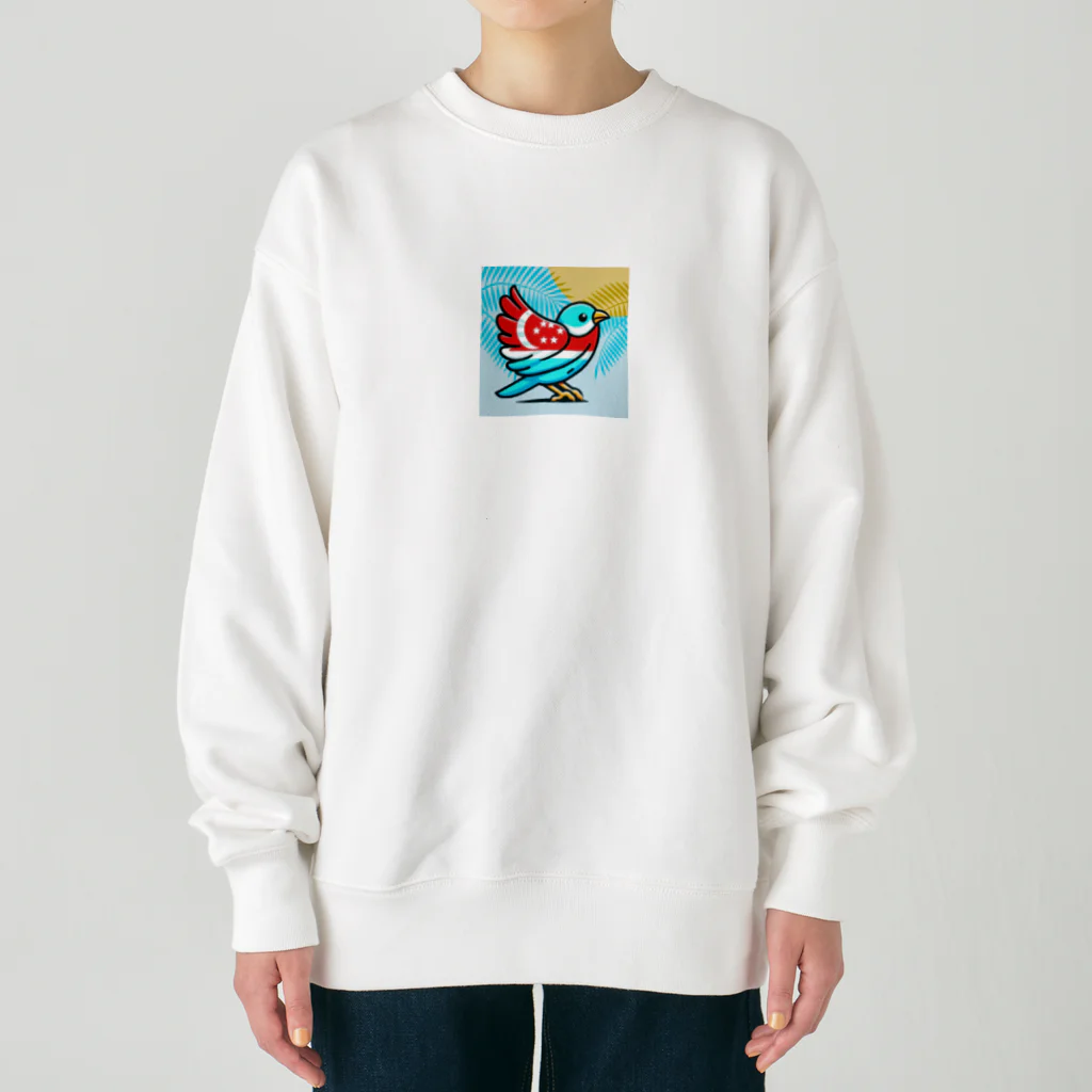 bugisショップの煌めくトロピカルバード🐦️ Heavyweight Crew Neck Sweatshirt